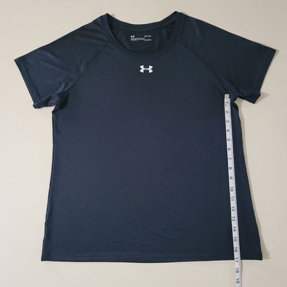 Under Armour Women’s Black Loose Fit Heatgear® Short Sleeve Tee - Picture 7 of 11